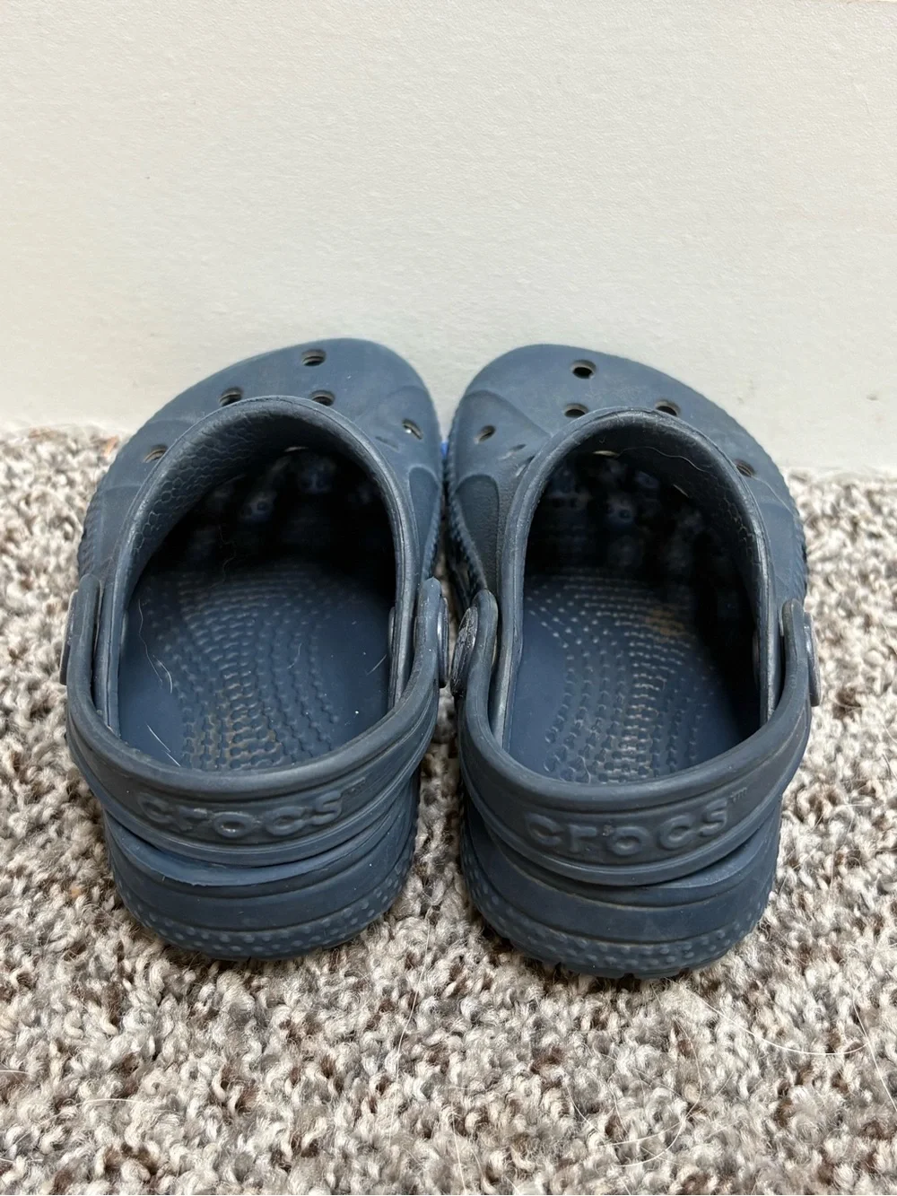 CROCS Waterproof Slip On Toddler Navy Blue Classic Clog Size 4.5c